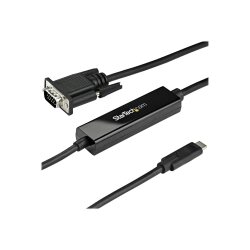 StarTech.com Adaptateur USB-C vers VGA 1m - Câble Vidéo Actif USB Type C vers VGA - 1920x1200/1080p - Compatible Thunderbolt 3 - Convertisseur USB-C à VGA - DP Alt Mode HBR2