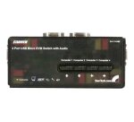 StarTech.com Kit commutateur noir KVM USB 4 ports avec audio et câbles