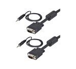 StarTech.com Câble vidéo coaxial pour écran VGA haute résolution 5 m avec audio HD15 M/M