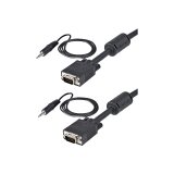 StarTech.com Câble vidéo coaxial pour écran VGA haute résolution 5 m avec audio HD15 M/M