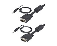 StarTech.com Câble vidéo coaxial pour écran VGA haute résolution 5 m avec audio HD15 M/M