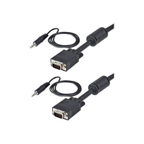 StarTech.com Câble vidéo coaxial pour écran VGA haute résolution 5 m avec audio HD15 M/M