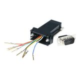 StarTech.com Adapteur Modulaire DB9 Mâle vers RJ45 Femelle Noir - DB9 à RJ45 M/F
