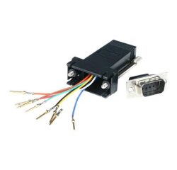 StarTech.com Adapteur Modulaire DB9 Mâle vers RJ45 Femelle Noir - DB9 à RJ45 M/F