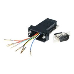 StarTech.com Adapteur Modulaire DB9 Mâle vers RJ45 Femelle Noir - DB9 à RJ45 M/F