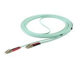 StarTech.com Câble Fibre Optique Multimode de 5m LC/UPC à LC/UPC OM4, Fibre Zipcord 50/125µm LOMMF/VCSEL, Réseaux 100G, Faible Perte d'Insertion, Cordon de Raccordement Fibre LSZH
