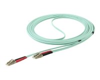 StarTech.com Câble Fibre Optique Multimode de 5m LC/UPC à LC/UPC OM4, Fibre Zipcord 50/125µm LOMMF/VCSEL, Réseaux 100G, Faible Perte d'Insertion, Cordon de Raccordement Fibre LSZH