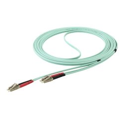 StarTech.com Câble Fibre Optique Multimode de 5m LC/UPC à LC/UPC OM4, Fibre Zipcord 50/125µm LOMMF/VCSEL, Réseaux 100G, Faible Perte d'Insertion, Cordon de Raccordement Fibre LSZH