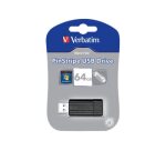 Verbatim Micro-clé USBPinStripe de 64 Go - noire
