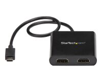 StarTech.com Adaptateur USB-C vers Double HDMI, Hub USB Type-C Multi-Moniteur MST, Double Extender / Splitter d'Affichage HDMI 4K 30Hz pour Ordinateur Portable, HDR, Câble Intégré Extra-Long - Windows Uniquement