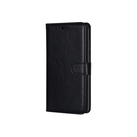 DLH ETUI FOLIO NOIR PORTE CARTES AVEC RABAT POUR SAMSUNG GALAXY A21s