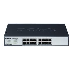 D-Link DGS-1016D/E commutateur réseau Non-géré Noir, Métallique