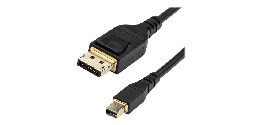 StarTech.com Câble 1m certifié VESA Mini DisplayPort vers DisplayPort 1.4 - 8K 60Hz HBR3 HDR - Super UHD mDP vers DP 1.4 - Ultra HD 4K 120Hz Diamètre Fin (34 AWG) - Câble Écran/Moniteur