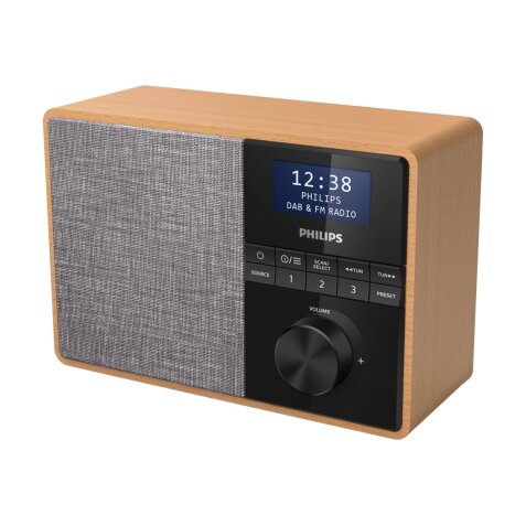 Philips TAR5505/10 Radio portable Numérique Noir, Gris, Bois