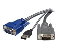 StarTech.com Câble KVM ultrafin 2 en 1 USB VGA -1,8 m