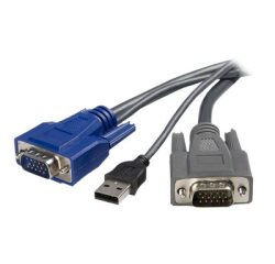 StarTech.com Câble KVM USB VGA slim 2 en 1 de 1,8 m