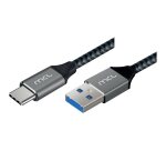 MCL MC1D99A003C0532 câble USB USB 3.2 Gen 1 (3.1 Gen 1) 2 m USB C USB A 5 Gbit/s 60 W Noir, Gris