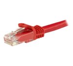 StarTech.com Câble réseau Cat6 Gigabit UTP sans crochet de 15m - Cordon Ethernet RJ45 anti-accroc - M/M - Rouge