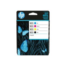 HP 903 Pack de 4 cartouches d'encre Noir/Cyan/Magenta/Jaune authentiques