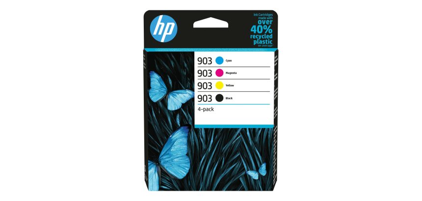 HP 903 Pack de 4 cartouches d'encre Noir/Cyan/Magenta/Jaune authentiques
