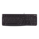 Clavier Logitech ergonomique filaire Logitech K120 PC Noir