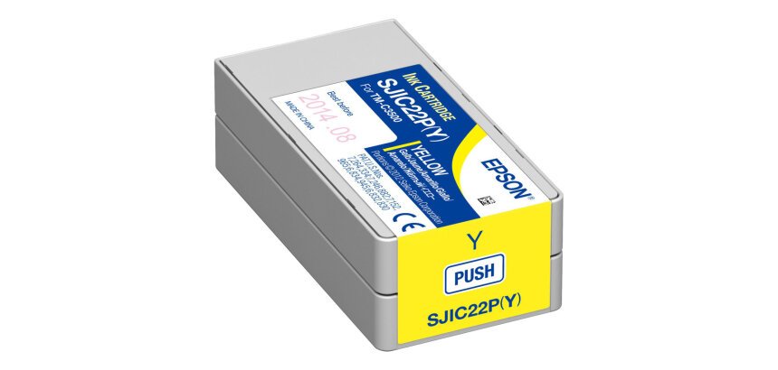 Epson SJIC22P(Y): Ink cartridge for ColorWorks C3500 (yellow)