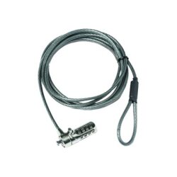 DICOTA D30885 câble antivol Noir, Acier inoxydable 2 m