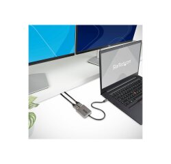 StarTech.com Adaptateur USB-C vers Double HDMI, Hub USB Type-C Multi-Moniteur MST, Double Écran HDMI 4K 60Hz pour Ordinateur Portable Extender / Splitter, HDR, Câble Intégré Extra-Long - Windows Uniquement