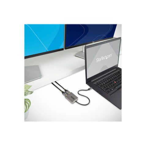 StarTech.com Adaptateur USB-C vers Double HDMI, Hub USB Type-C Multi-Moniteur MST, Double Écran HDMI 4K 60Hz pour Ordinateur Portable Extender / Splitter, HDR, Câble Intégré Extra-Long - Windows Uniquement
