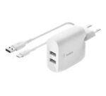 Belkin WCE001VF1MWH chargeur d'appareils mobiles Universel Blanc Secteur Intérieure
