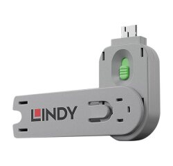 Lindy 40621 bloqueur de port Clé de bloqueur de port USB Type-A Vert Acrylonitrile-Butadiène-Styrène (ABS) 1 pièce(s)
