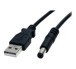 StarTech.com Câble d'Alimentation USB vers 5,5 mm - Barillet Type M - 2m