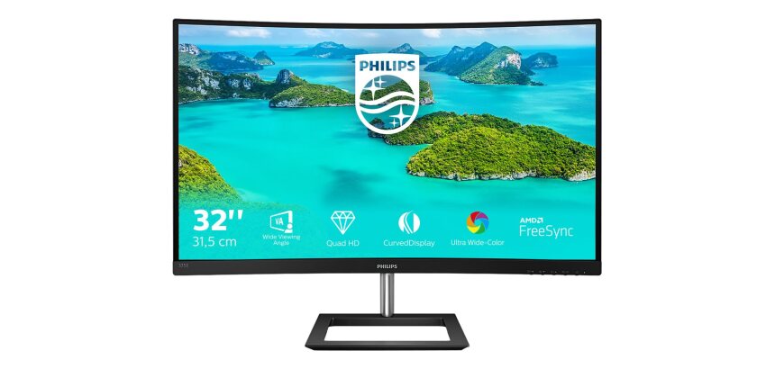 Philips E Line 325E1C/00 écran plat de PC 80 cm (31.5") 2560 x 1440 pixels Quad HD LCD Noir