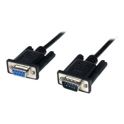 StarTech.com Câble Null Modem Croisé Série RS232 DB9 1 m - Noir