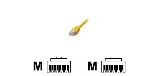 MCL Cable RJ45 Cat5E 0.5 m Yellow câble de réseau Jaune 0,5 m U/UTP (UTP) Rond