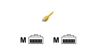 MCL Cable RJ45 Cat5E 0.5 m Yellow câble de réseau Jaune 0,5 m U/UTP (UTP)