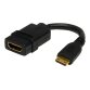 StarTech.com Adaptateur Mini HDMI vers HDMI 12,7cm - Convertisseur HDMI Haute Débit 4K - Adaptateur HDMI 4K 30Hz Ultra HD - HDMI 1.4 - Connecteurs Plaqués Or - Mini HDMI UHD 4K - Noir