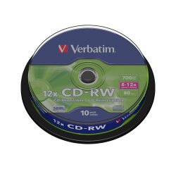 Verbatim CD-RW 12x 700 Mo 10 pièce(s)