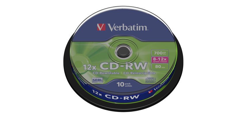 Verbatim CD-RW 12x 700 Mo 10 pièce(s)