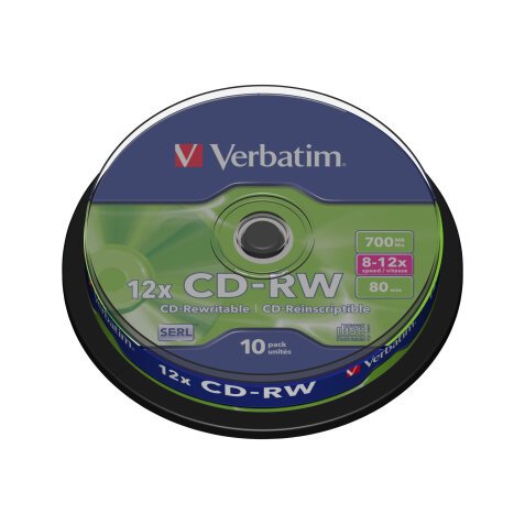 Verbatim CD-RW 12x 700 Mo 10 pièce(s)