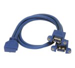 StarTech.com Câble USB 3.0 (5Gbps) 2 ports monté sur panneau – Câble USB A vers adaptateur carte mère F/F