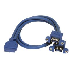 StarTech.com Câble USB 3.0 (5Gbps) 2 ports monté sur panneau – Câble USB A vers adaptateur carte mère F/F