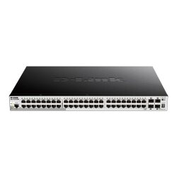 D-Link DGS-1510-52XMP Géré L3 Gigabit Ethernet (10/100/1000) Connexion Ethernet, supportant l'alimentation via ce port (PoE) Noir