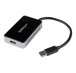 StarTech.com Adaptateur USB 3.0 vers HDMI avec 1x USB, Convertisseur de Moniteur USB vers HDMI pour Windows (pas de support pour macOS/ChromeOS/Linux) - TAA