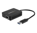 StarTech.com Convertisseur USB 3.0 vers Fibre Optique - Adaptateur compacte USB vers Open SFP - USB vers Adaptateur Réseau Gigabit - Adaptateur USB 3.0 Fibre Optique Multi Mode (MMF)/Single Mode (SMF)