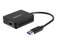 StarTech.com Convertisseur USB 3.0 vers Fibre Optique - Adaptateur compacte USB vers Open SFP - USB vers Adaptateur Réseau Gigabit - Adaptateur USB 3.0 Fibre Optique Multi Mode (MMF)/Single Mode (SMF)