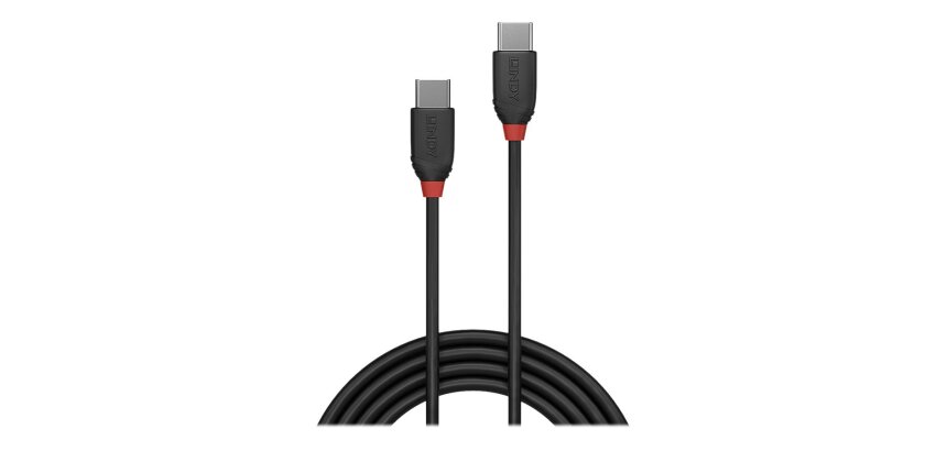 Lindy Câble USB 3.2 Type C de 1m, 20Gbit/s, 60W PD, noir