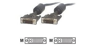 MCL Cable DVI-I Male/Male Dual Link 2m câble DVI Noir