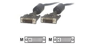 MCL Cable DVI-I Male/Male Dual Link 2m câble DVI Noir