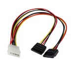 StarTech.com Câble d'Alimentation Adaptateur en Y Molex vers Double SATA - 30 cm